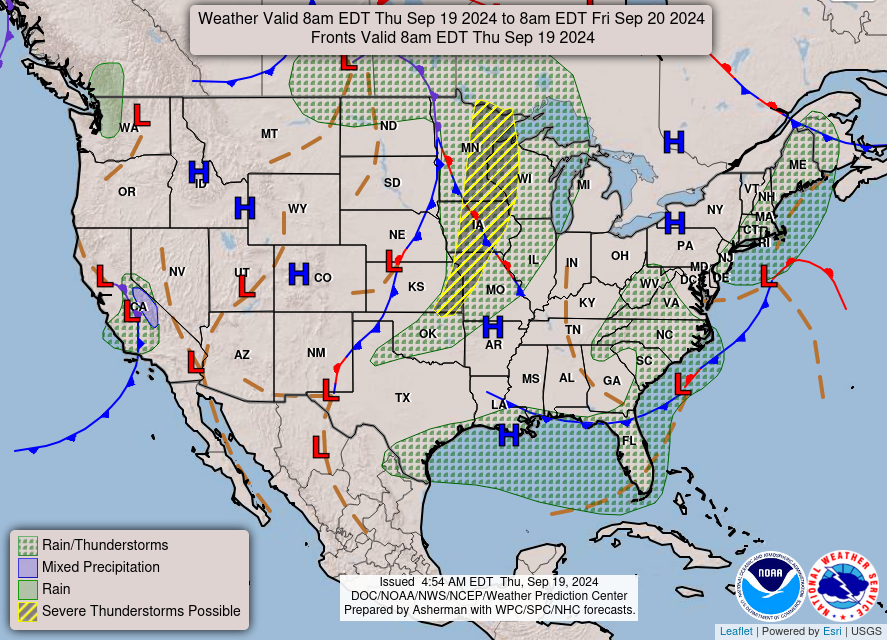 National Forecast map