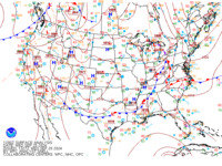 Latest United States (CONUS) surface analysis with observations