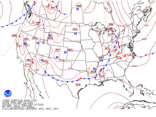 Latest United States (CONUS) surface analysis without observations