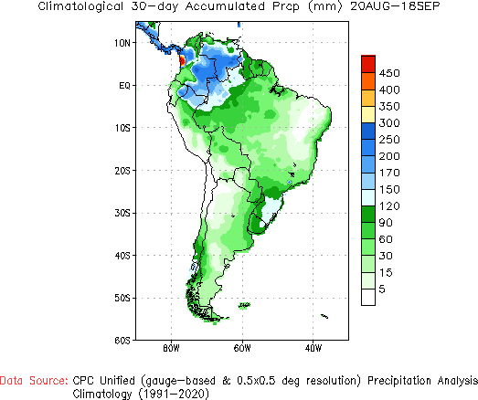 30-Day Normal Precipitation (millimeters)