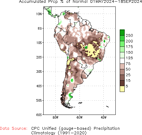 May to current % of Normal Precipitation