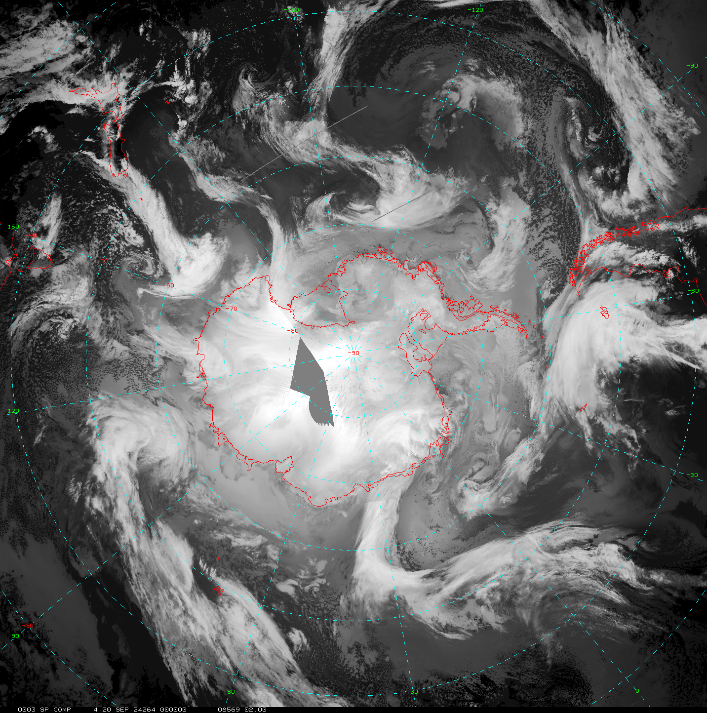 Antarctica Satellite Photo