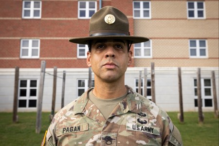 Staff Sgt. Erick Pagan Rivera, a drill sergeant with Charlie Company, 16th Ordnance Battalion, 59th Ordnance Brigade at Fort Gregg-Adams, Va., and a native of San Germán, Puerto Rico, learned to speak English fluently after joining the Army...