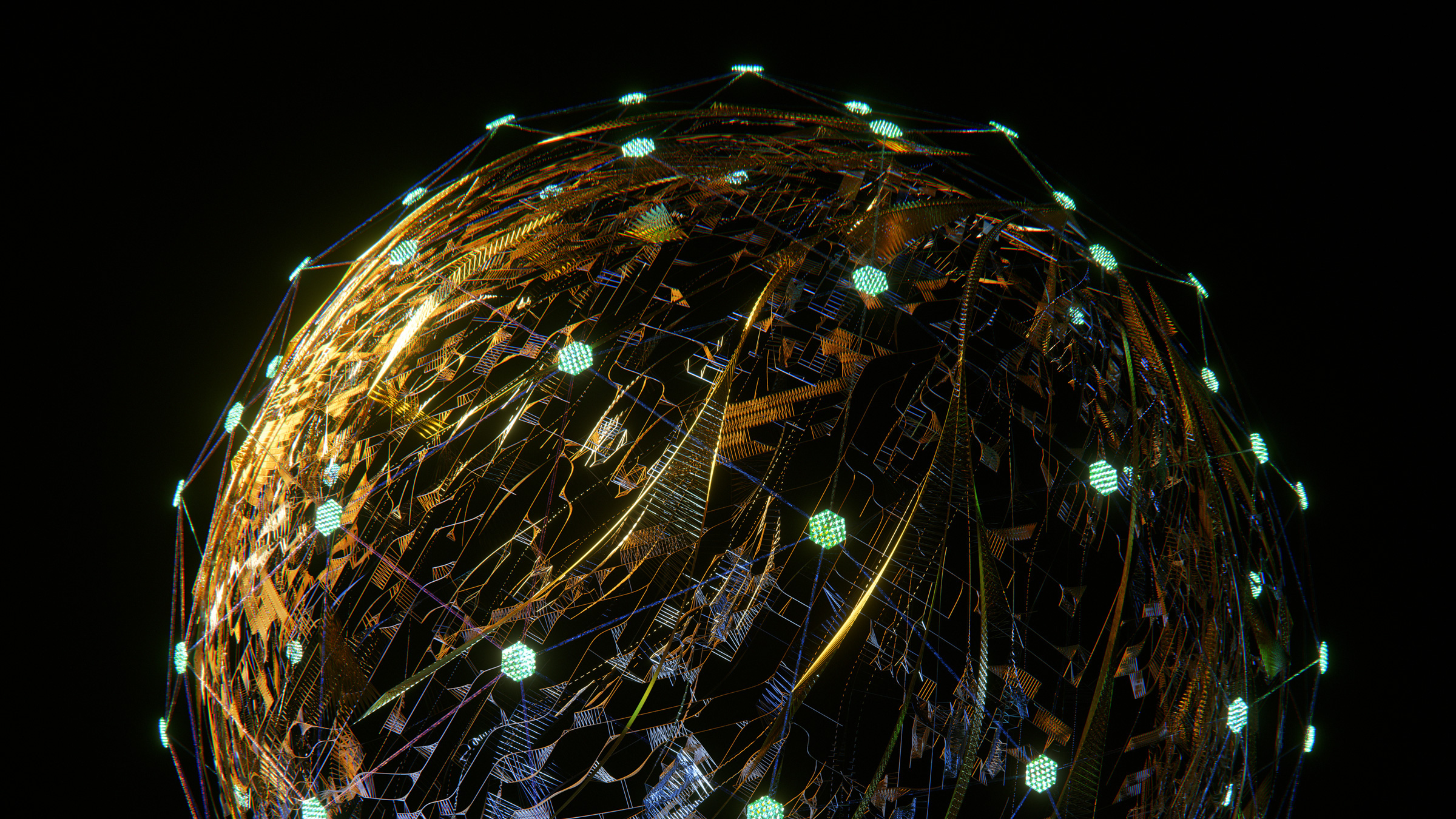 globe as 3D network, illustration