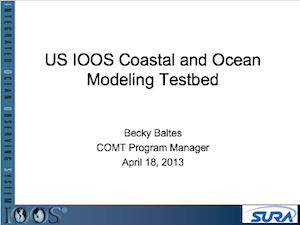 Underwater Robots Observing the Ocean: The U.S. IOOS Coastal and Ocean Modeling Testbed