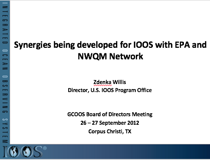 Synergies Being Developed for IOOS with EPA and NWQM Network