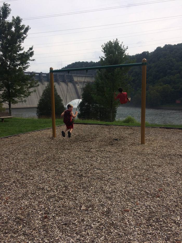 Kendall Recreation Area below Wolf Creek DamHaving a fun day at Kendall