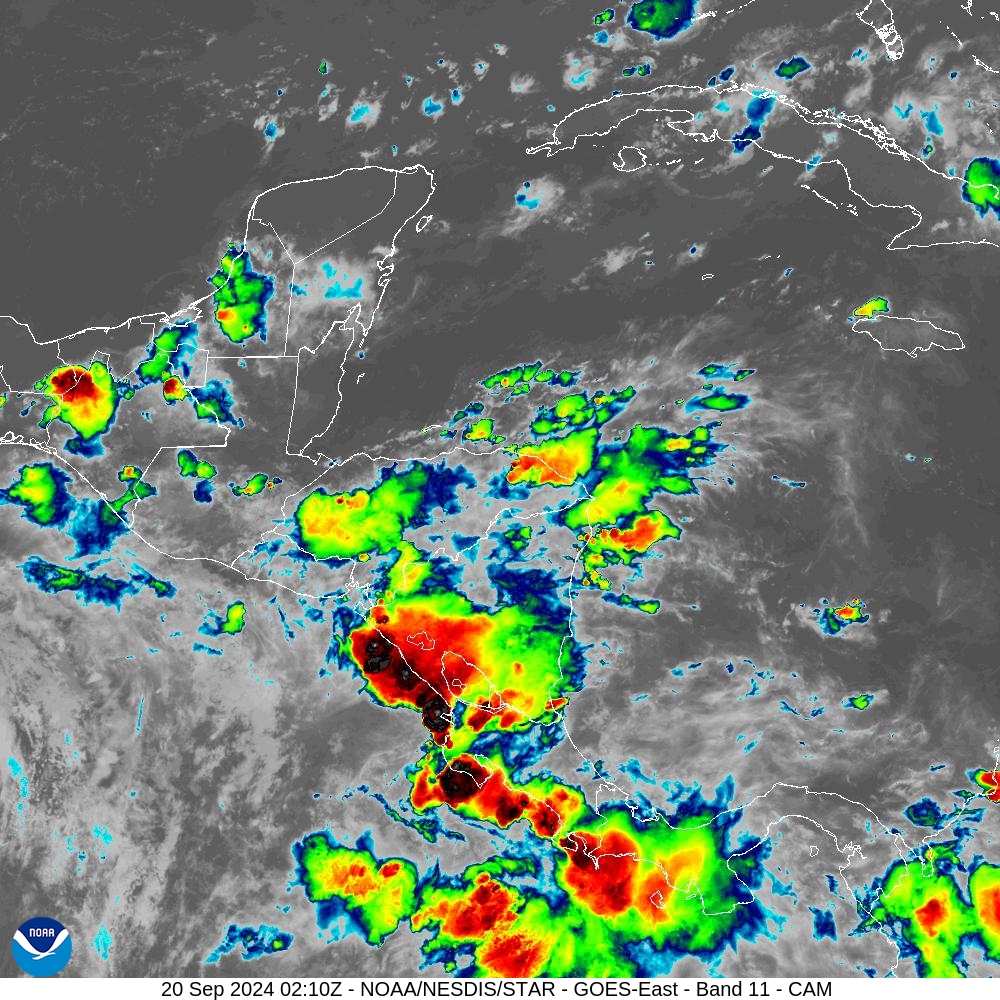 Band 11 - 8.4 µm - Cloud Top - IR - 20 Sep 2024 - 0210 UTC