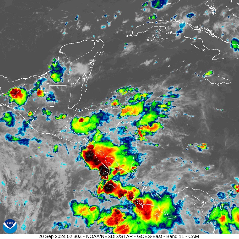 Band 11 - 8.4 µm - Cloud Top - IR - 20 Sep 2024 - 0230 UTC