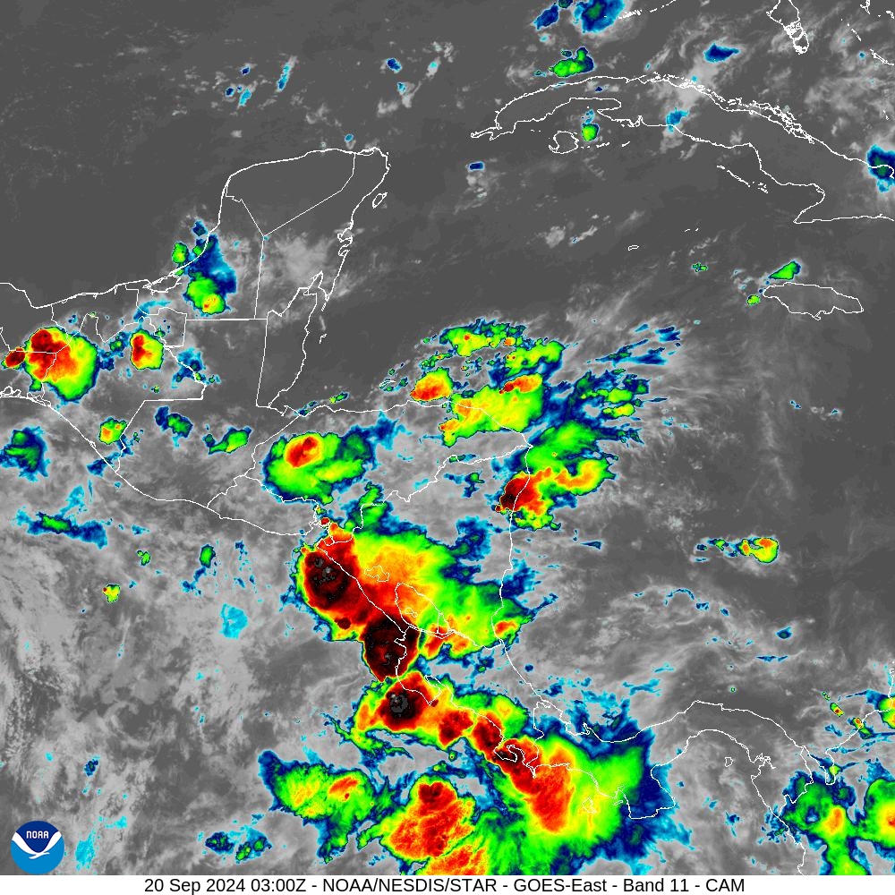 Band 11 - 8.4 µm - Cloud Top - IR - 20 Sep 2024 - 0300 UTC