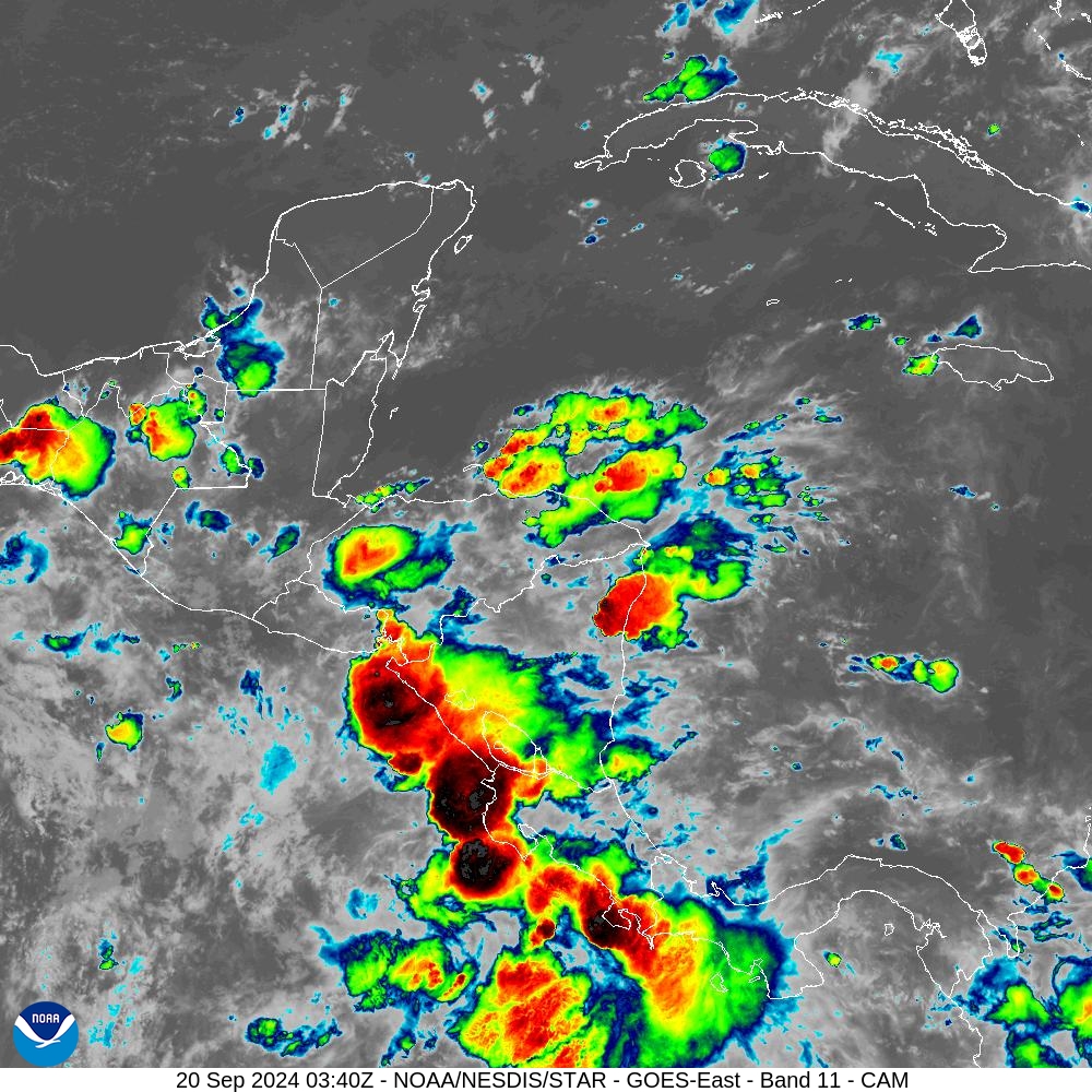 Band 11 - 8.4 µm - Cloud Top - IR - 20 Sep 2024 - 0340 UTC