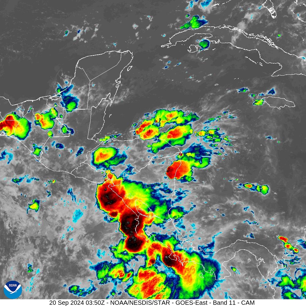 Band 11 - 8.4 µm - Cloud Top - IR - 20 Sep 2024 - 0350 UTC