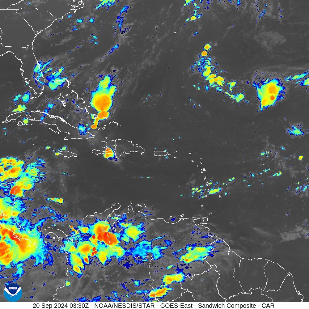 Sandwich - Blend combines IR band 13 with visual band 3 - 20 Sep 2024 - 0330 UTC