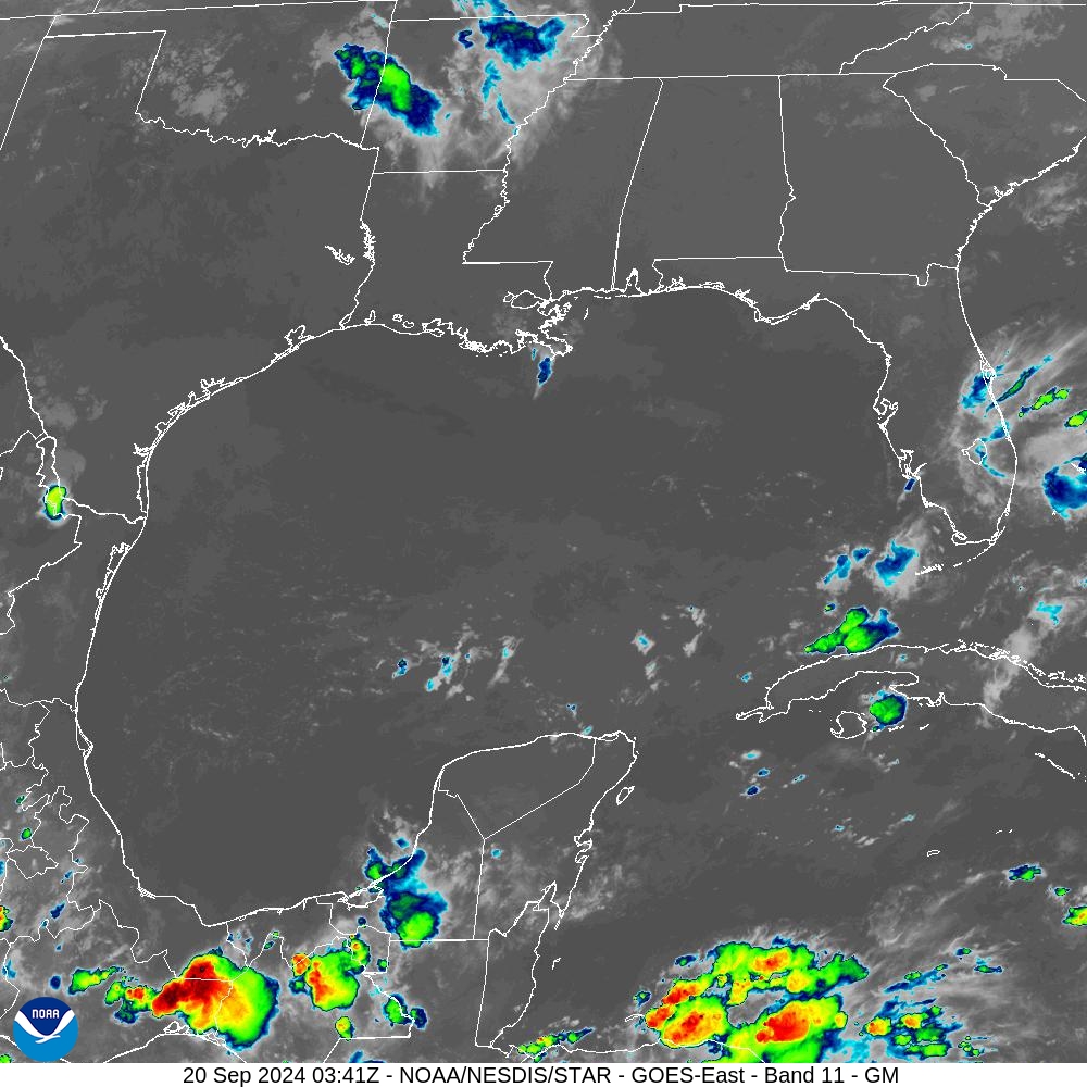 Band 11 - 8.4 µm - Cloud Top - IR - 20 Sep 2024 - 0341 UTC