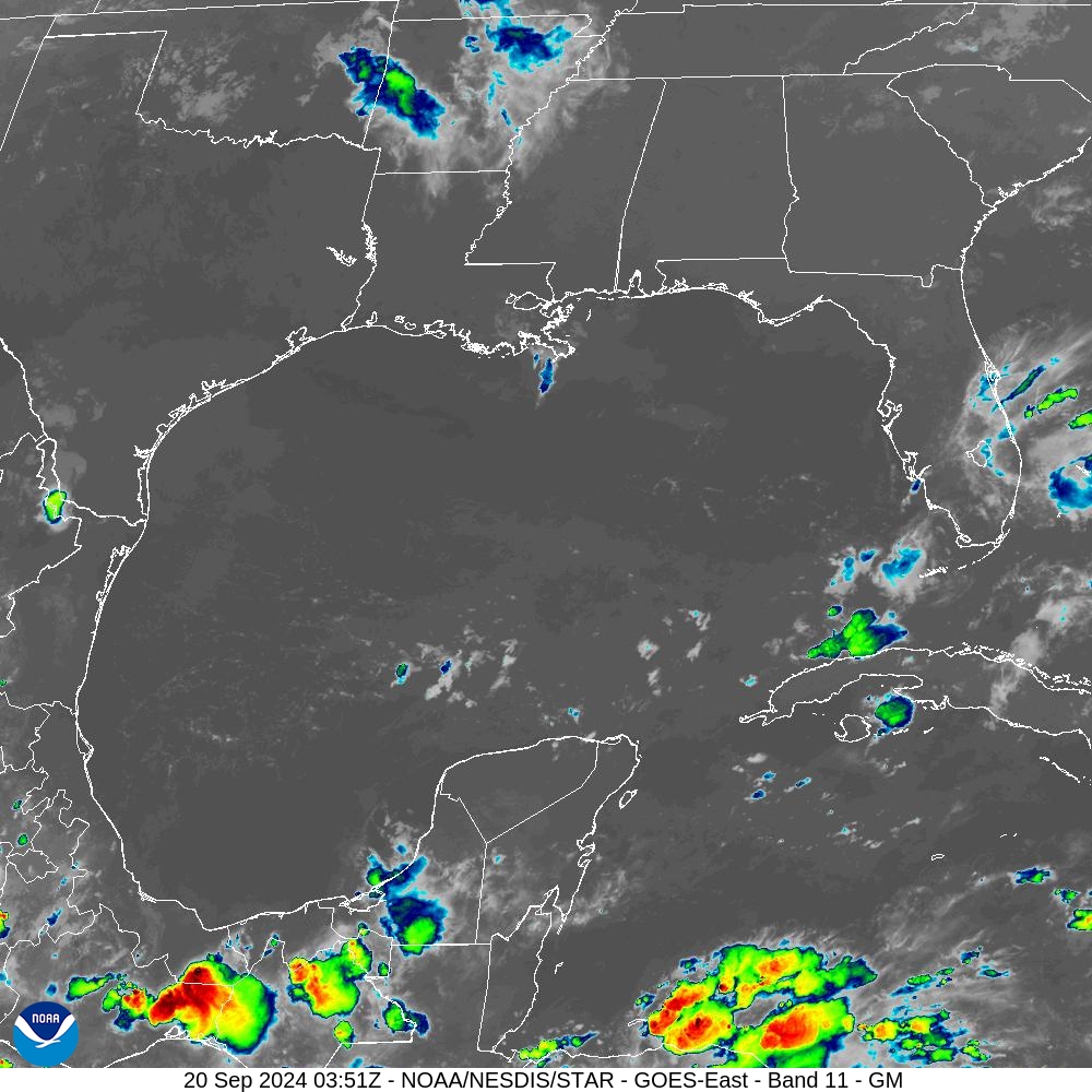 Band 11 - 8.4 µm - Cloud Top - IR - 20 Sep 2024 - 0351 UTC