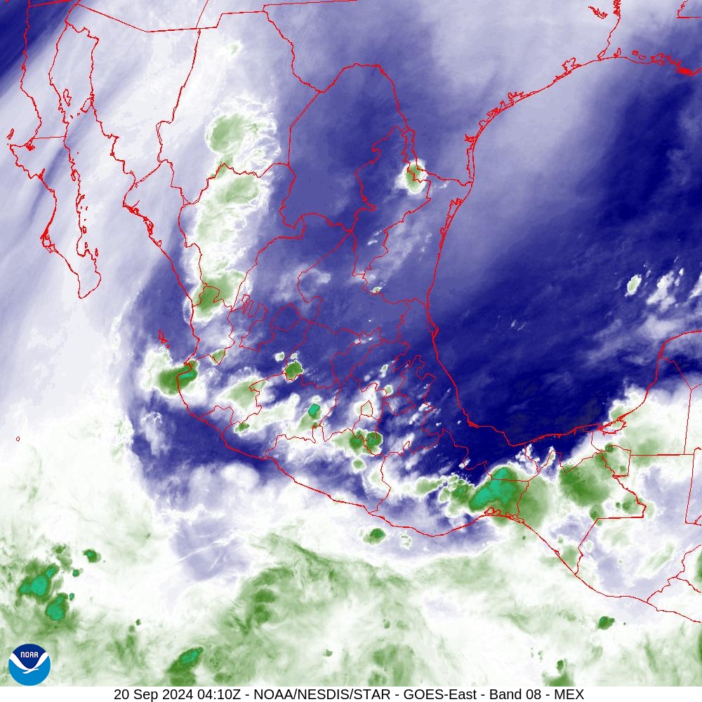 Band 8 - 6.2 µm - Upper-Level Water Vapor - IR  - 20 Sep 2024 - 0410 UTC