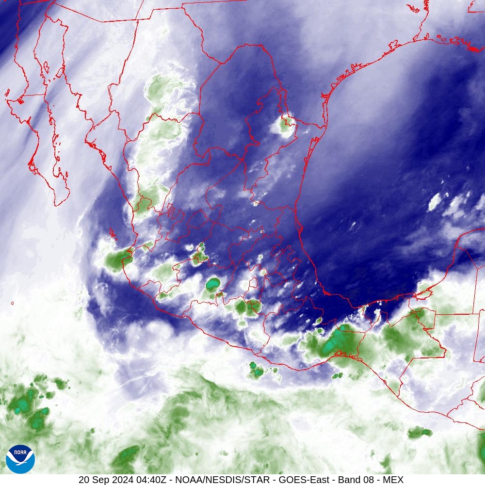 Band 8 - 6.2 µm - Upper-Level Water Vapor - IR  - 20 Sep 2024 - 0440 UTC