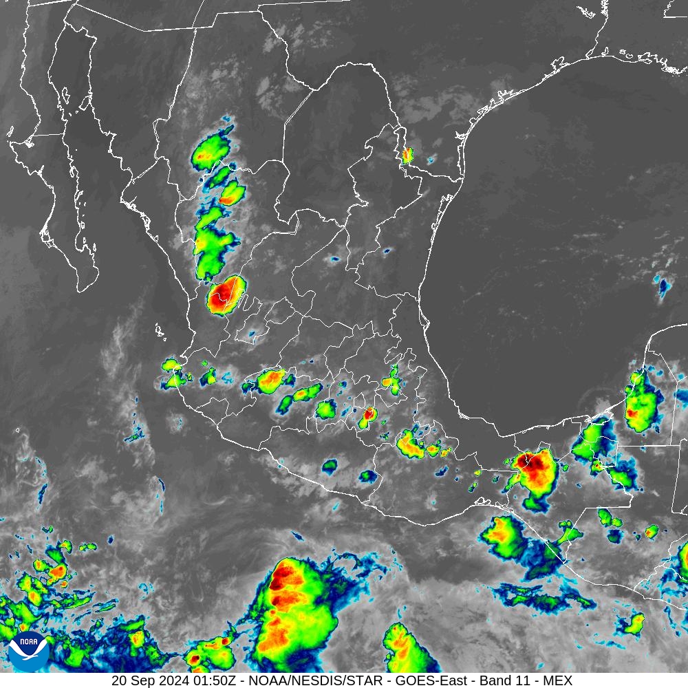 Band 11 - 8.4 µm - Cloud Top - IR - 20 Sep 2024 - 0150 UTC