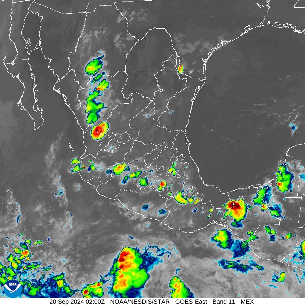 Band 11 - 8.4 µm - Cloud Top - IR - 20 Sep 2024 - 0200 UTC