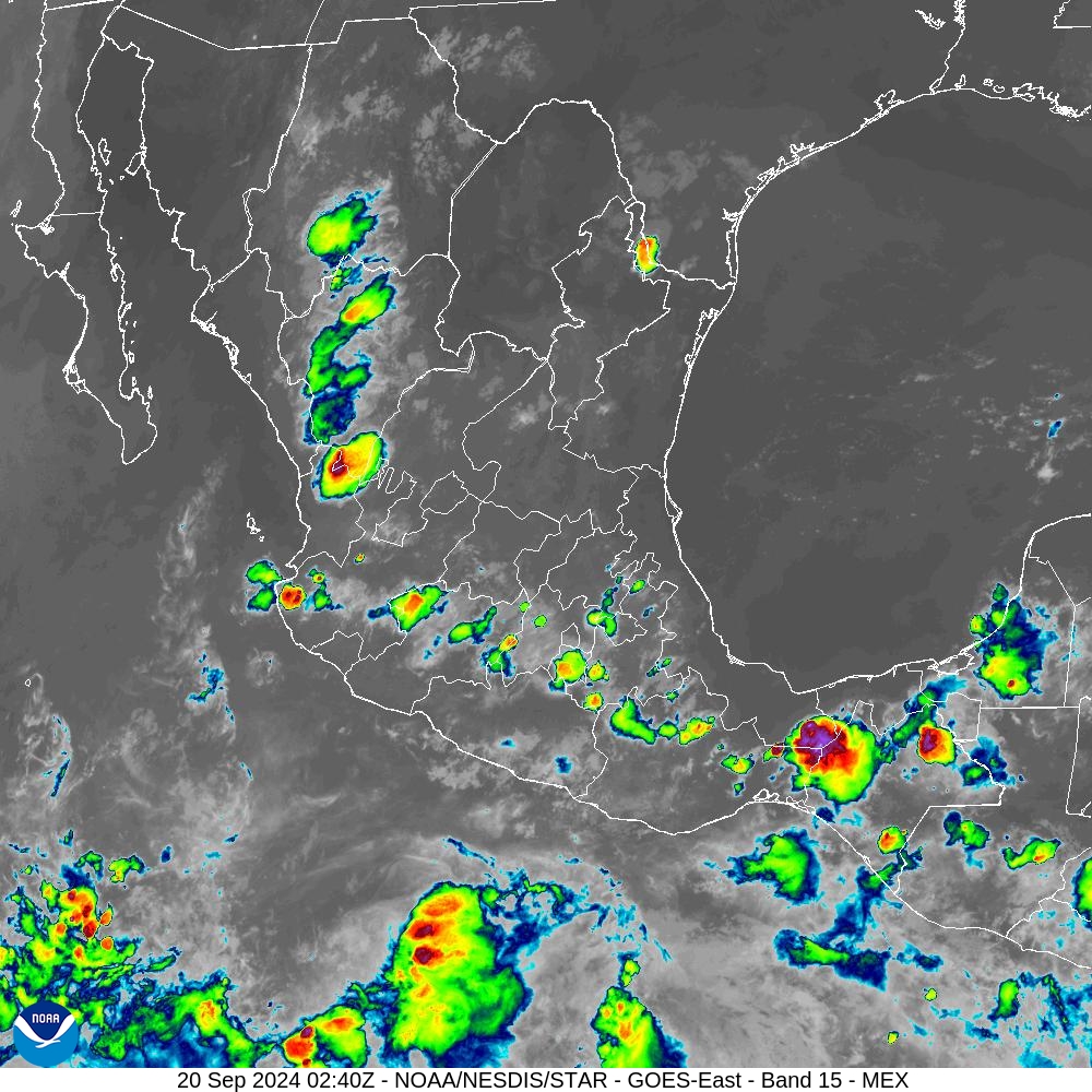 Band 15 - 12.3 µm - Dirty Longwave Window - IR - 20 Sep 2024 - 0240 UTC