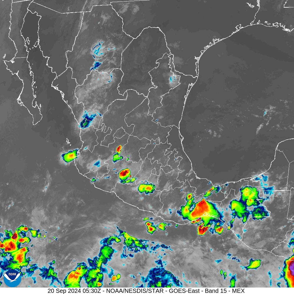 Band 15 - 12.3 µm - Dirty Longwave Window - IR - 20 Sep 2024 - 0530 UTC