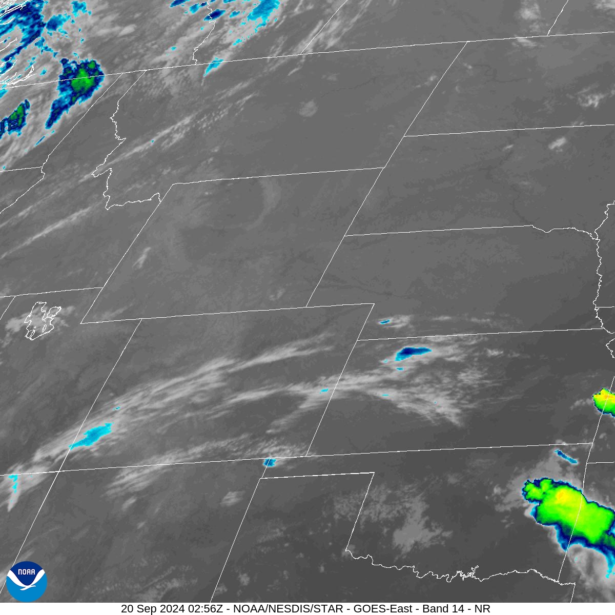 Band 14 - 11.2 µm - Longwave Window - IR - 20 Sep 2024 - 0256 UTC