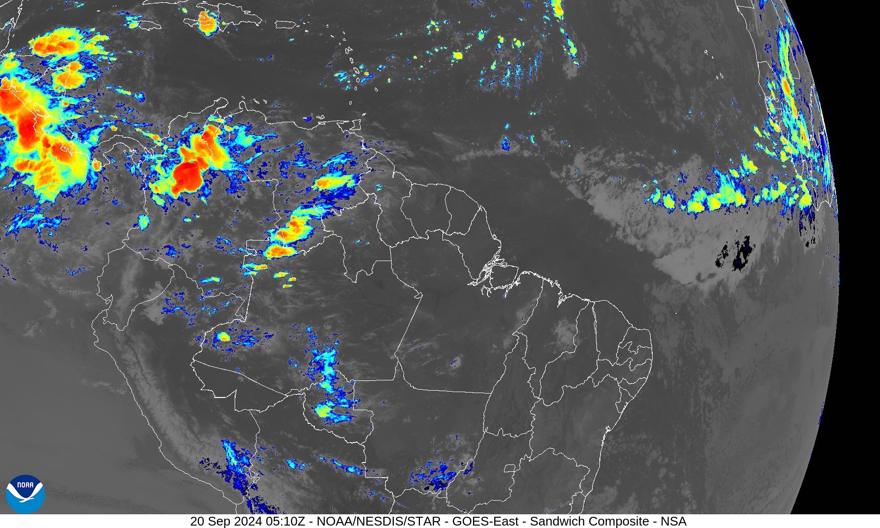 Sandwich - Blend combines IR band 13 with visual band 3 - 20 Sep 2024 - 0510 UTC