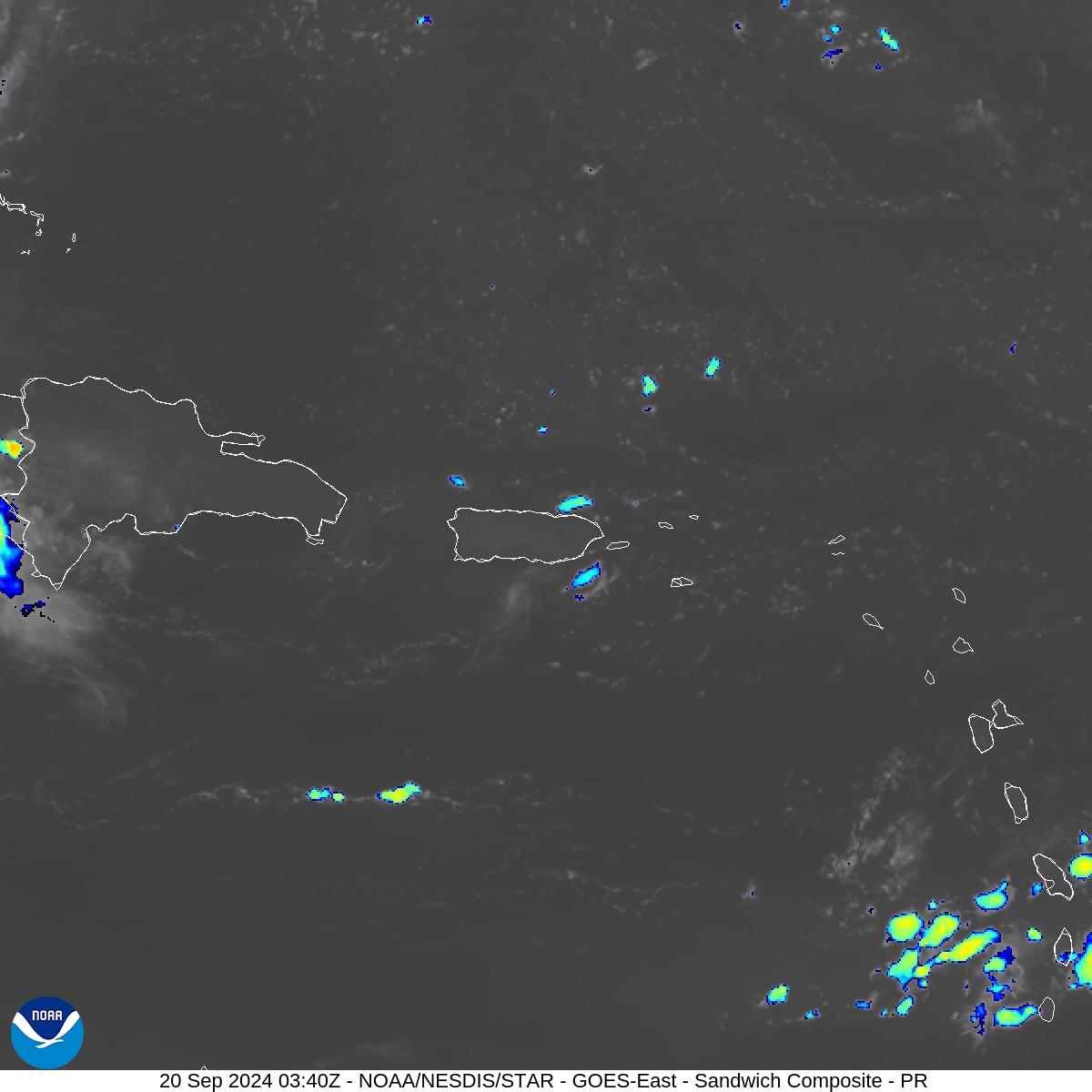 Sandwich - Blend combines IR band 13 with visual band 3 - 20 Sep 2024 - 0340 UTC