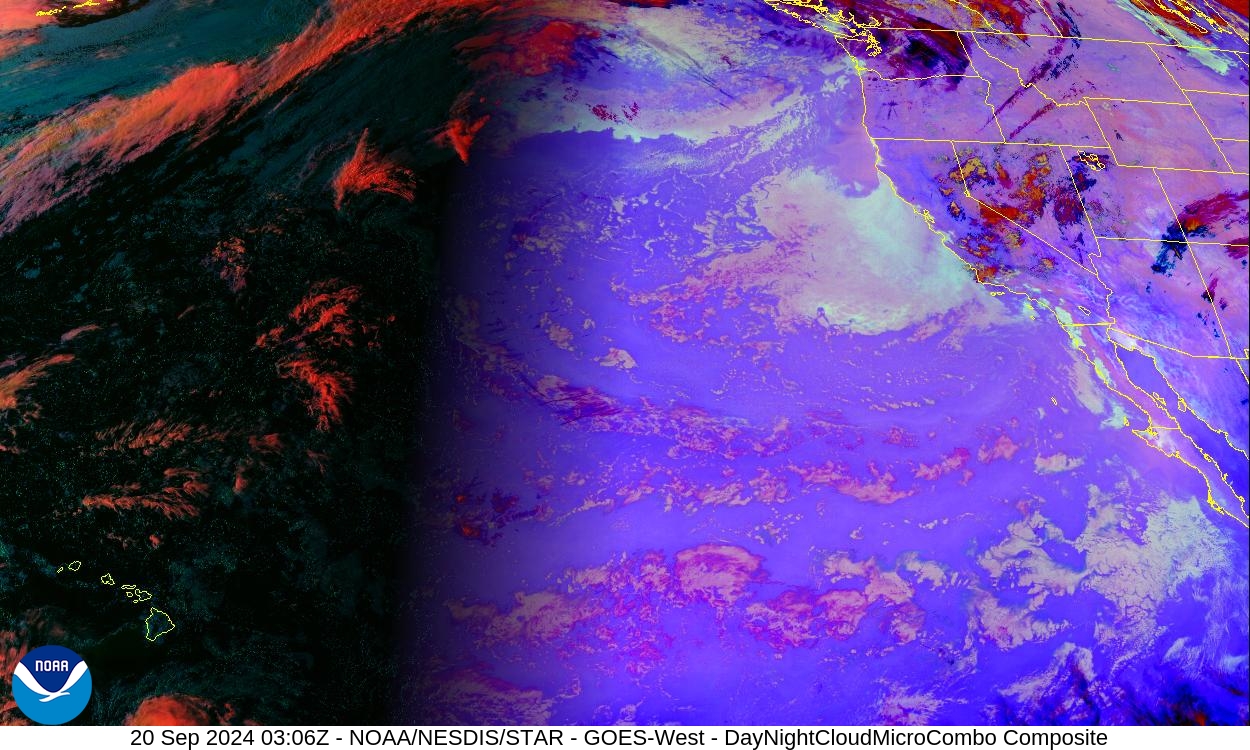 Day Cloud Phase / Night Microphysics - Day: show cloud-top phase; Night: distinguish clouds / fog - 20 Sep 2024 - 0306 UTC