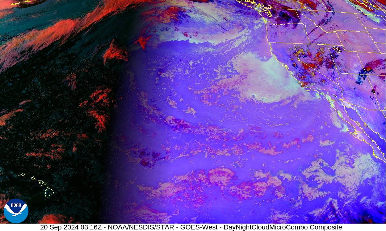 Day Cloud Phase / Night Microphysics - Day: show cloud-top phase; Night: distinguish clouds / fog - 20 Sep 2024 - 0316 UTC