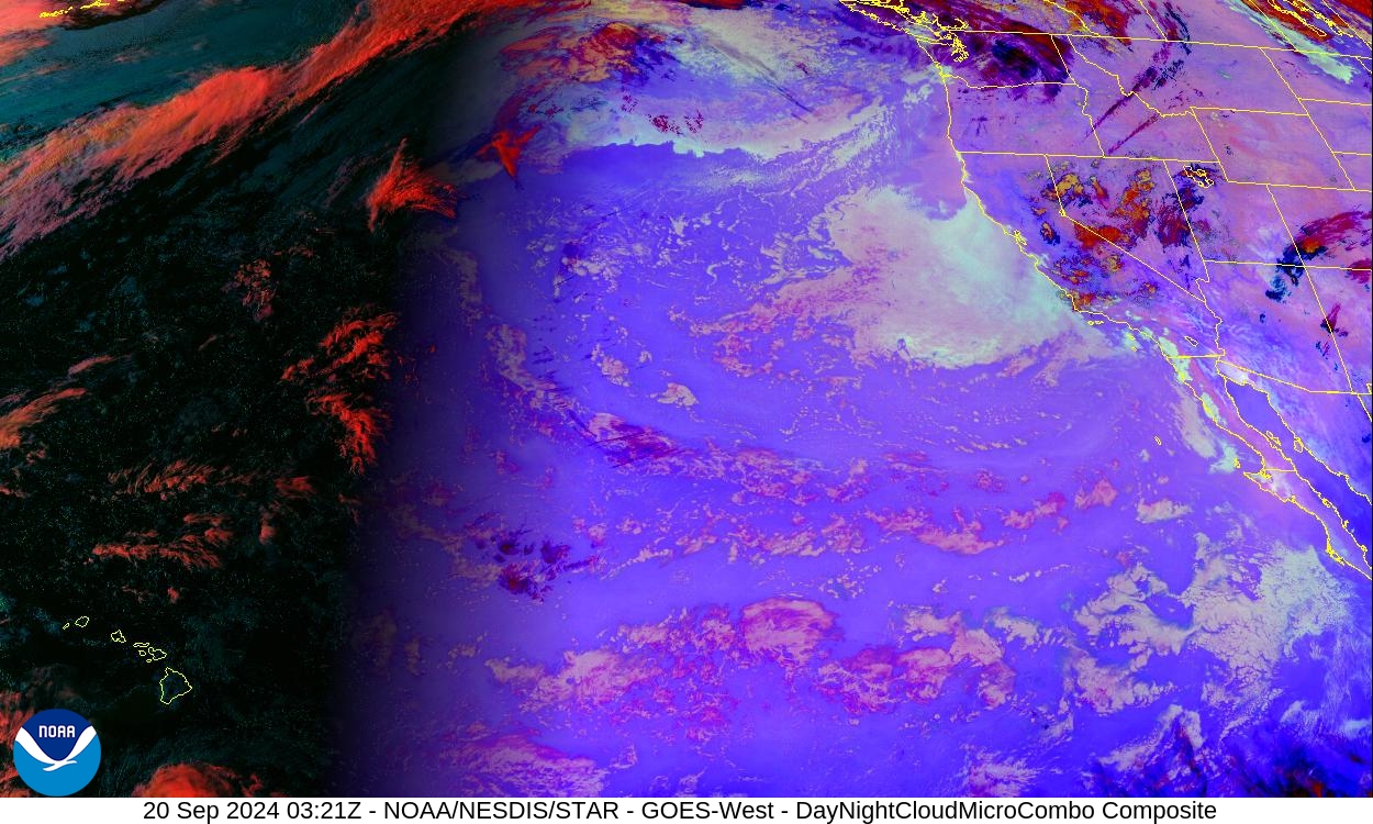 Day Cloud Phase / Night Microphysics - Day: show cloud-top phase; Night: distinguish clouds / fog - 20 Sep 2024 - 0321 UTC