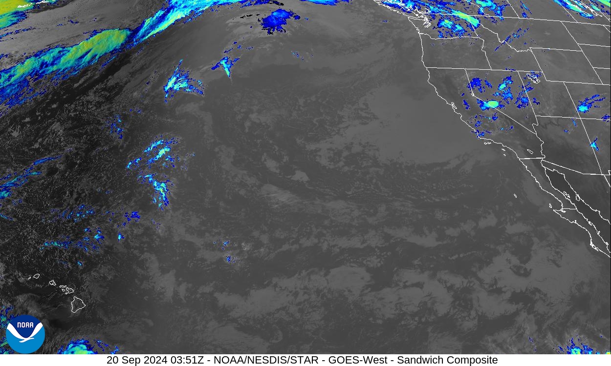 Sandwich - Blend combines IR band 13 with visual band 3 - 20 Sep 2024 - 0351 UTC