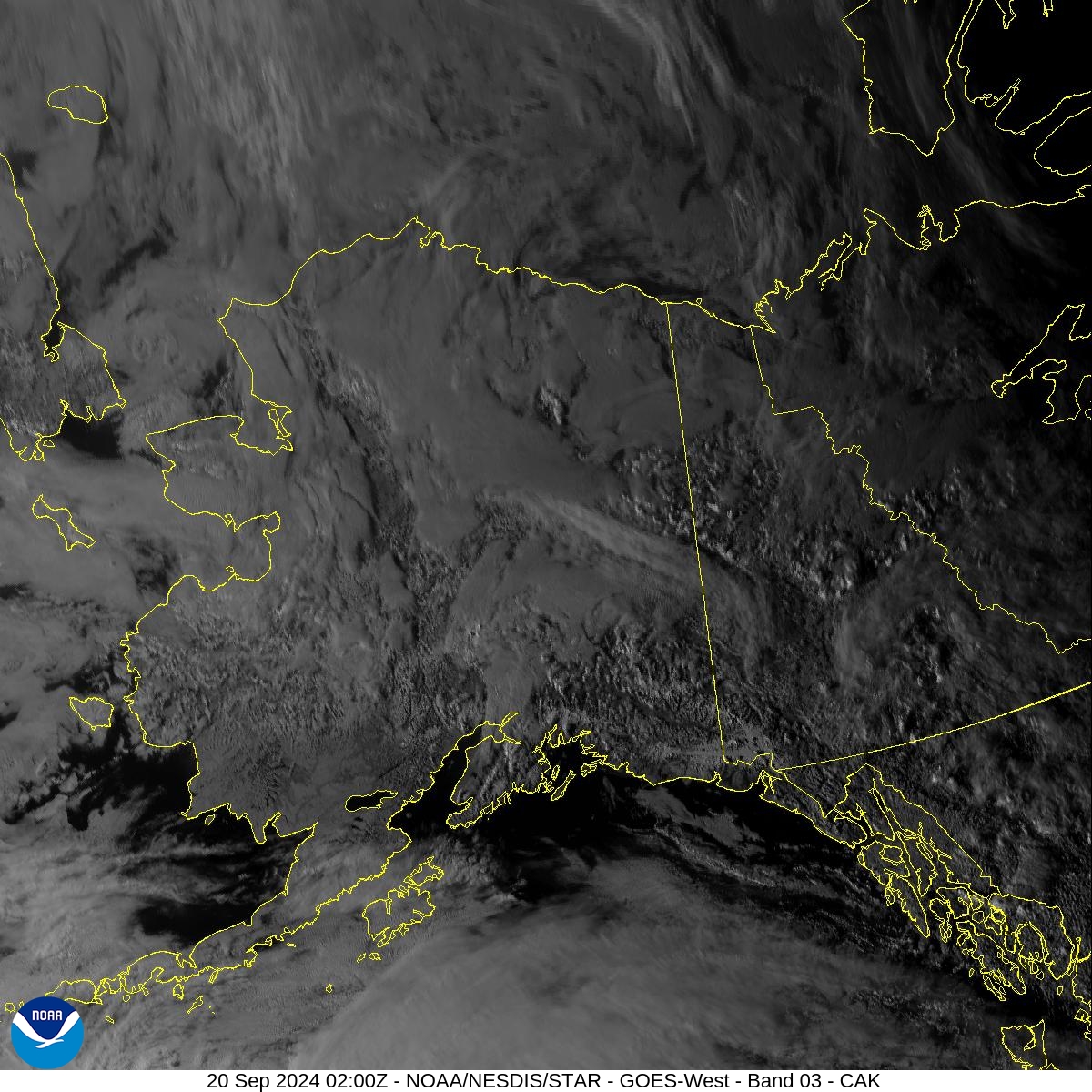 Band 3 - 0.86 µm - Veggie - Near IR - 20 Sep 2024 - 0200 UTC