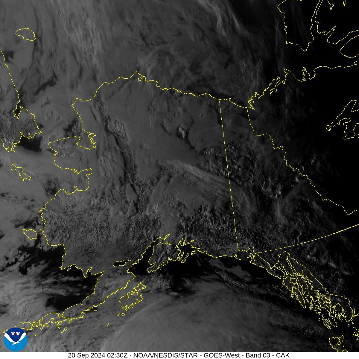 Band 3 - 0.86 µm - Veggie - Near IR - 20 Sep 2024 - 0230 UTC