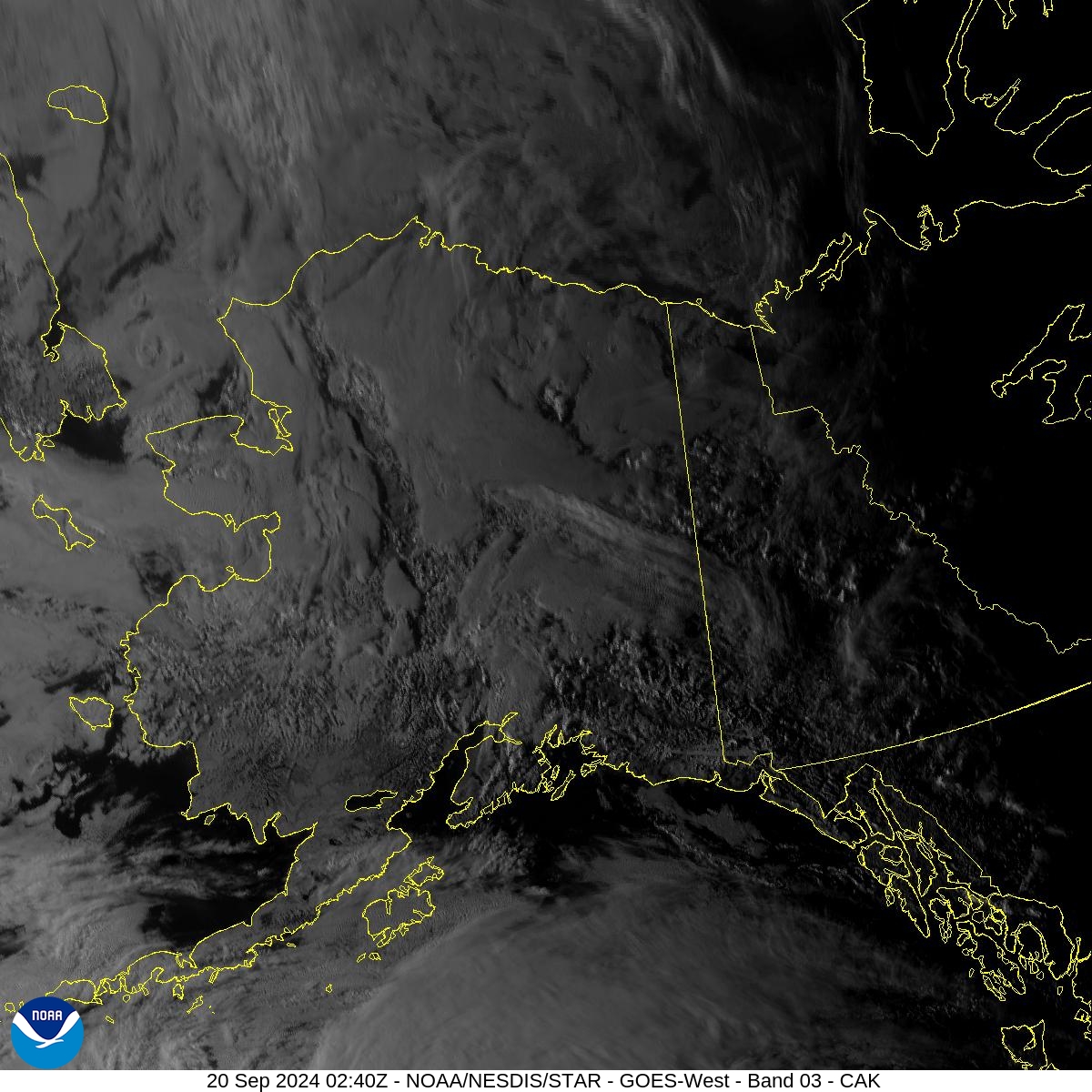 Band 3 - 0.86 µm - Veggie - Near IR - 20 Sep 2024 - 0240 UTC