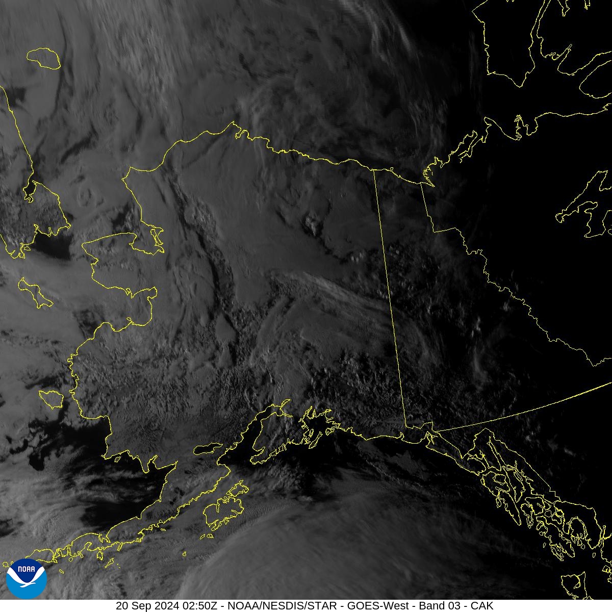 Band 3 - 0.86 µm - Veggie - Near IR - 20 Sep 2024 - 0250 UTC