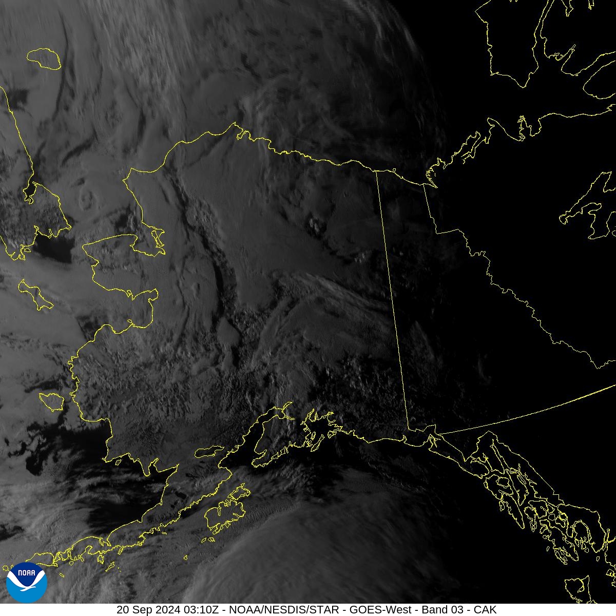 Band 3 - 0.86 µm - Veggie - Near IR - 20 Sep 2024 - 0310 UTC