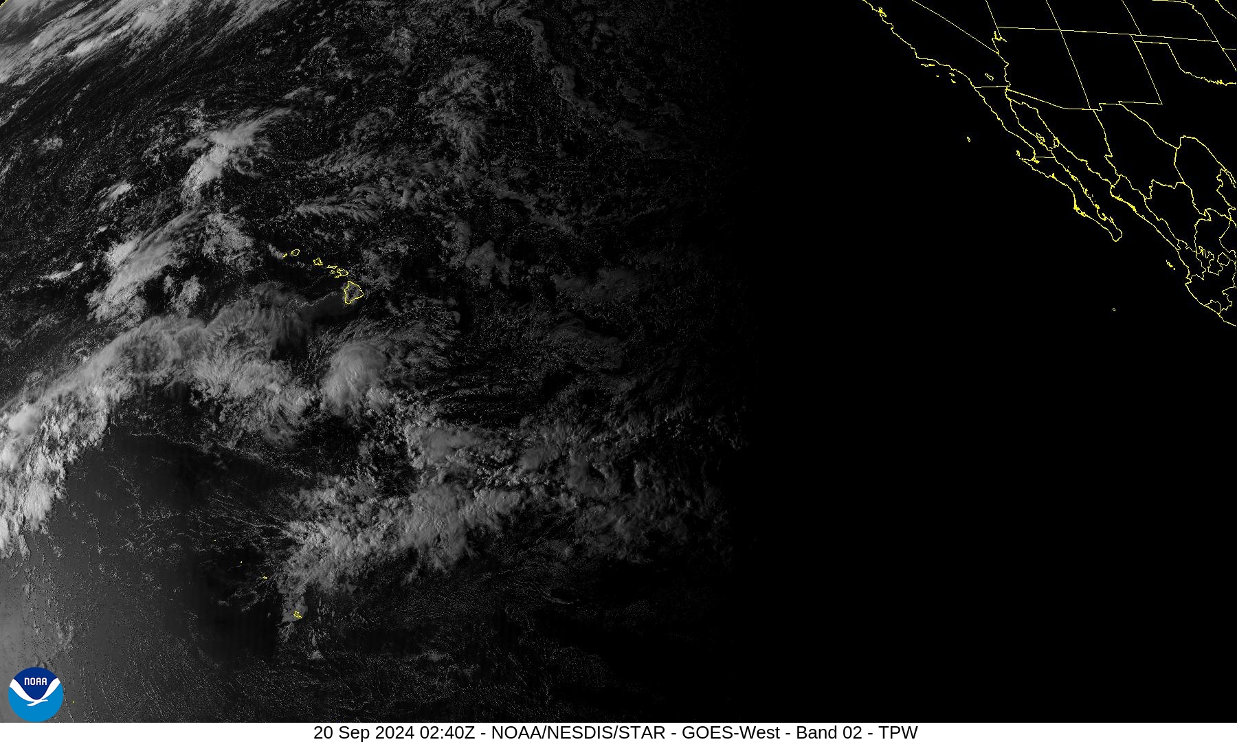 Band 2 - 0.64 µm - Red - Visible - 20 Sep 2024 - 0240 UTC