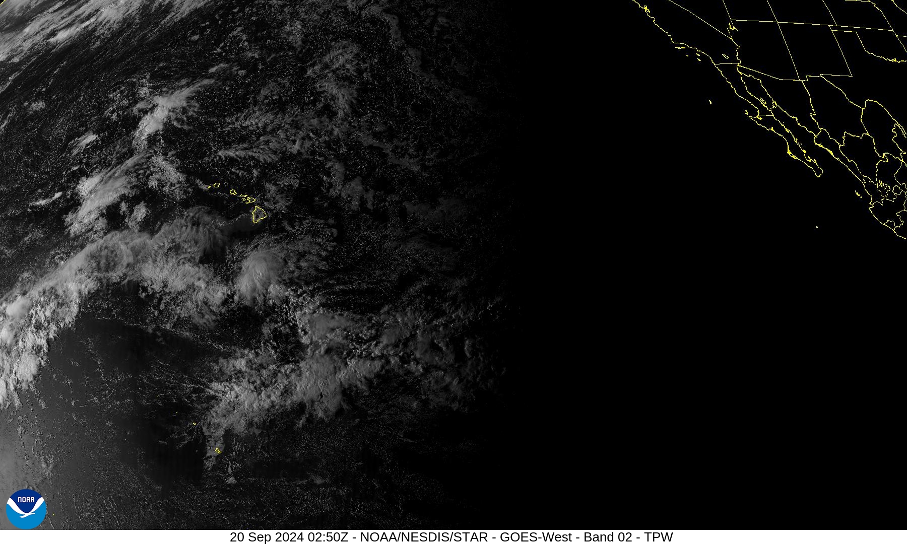 Band 2 - 0.64 µm - Red - Visible - 20 Sep 2024 - 0250 UTC