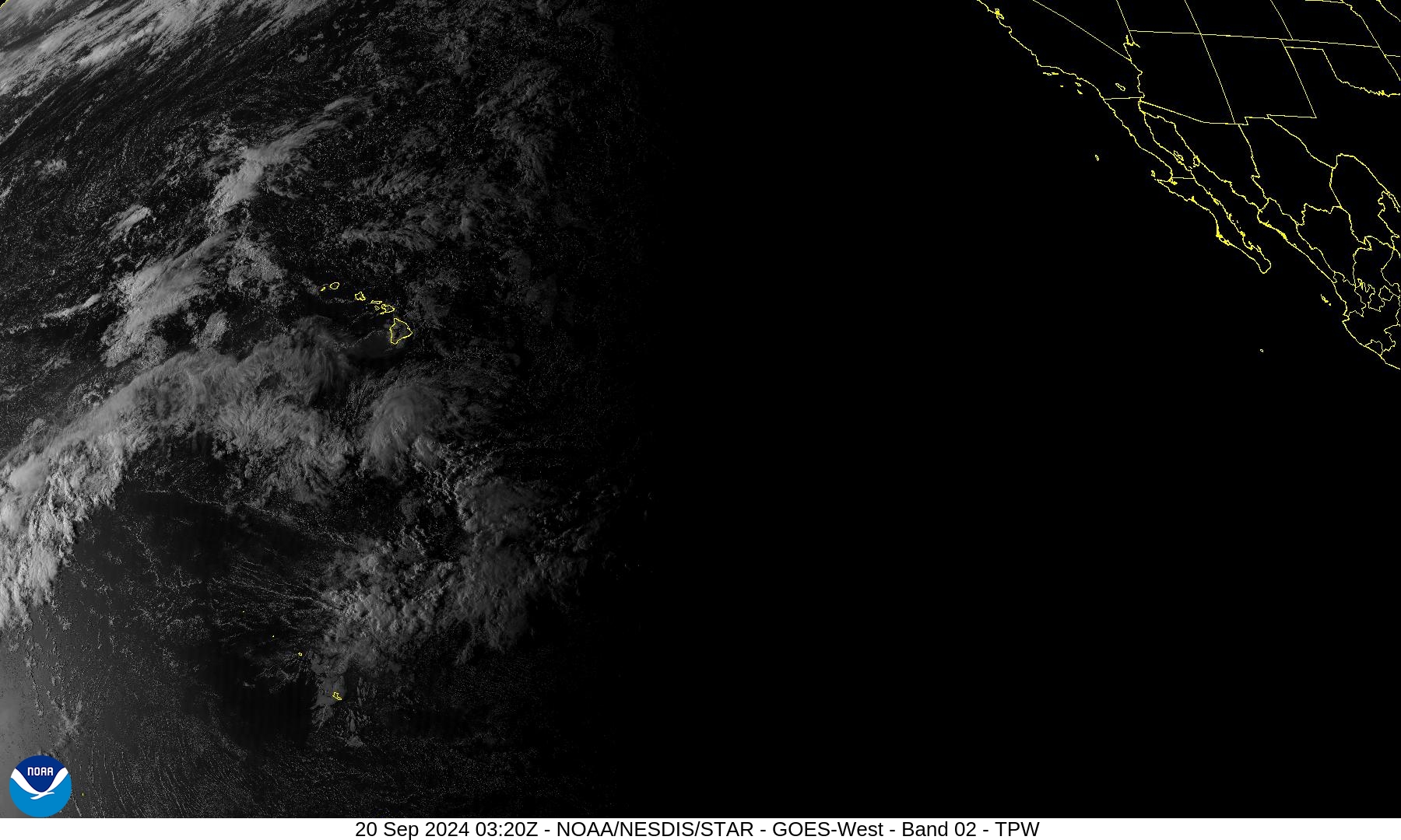 Band 2 - 0.64 µm - Red - Visible - 20 Sep 2024 - 0320 UTC