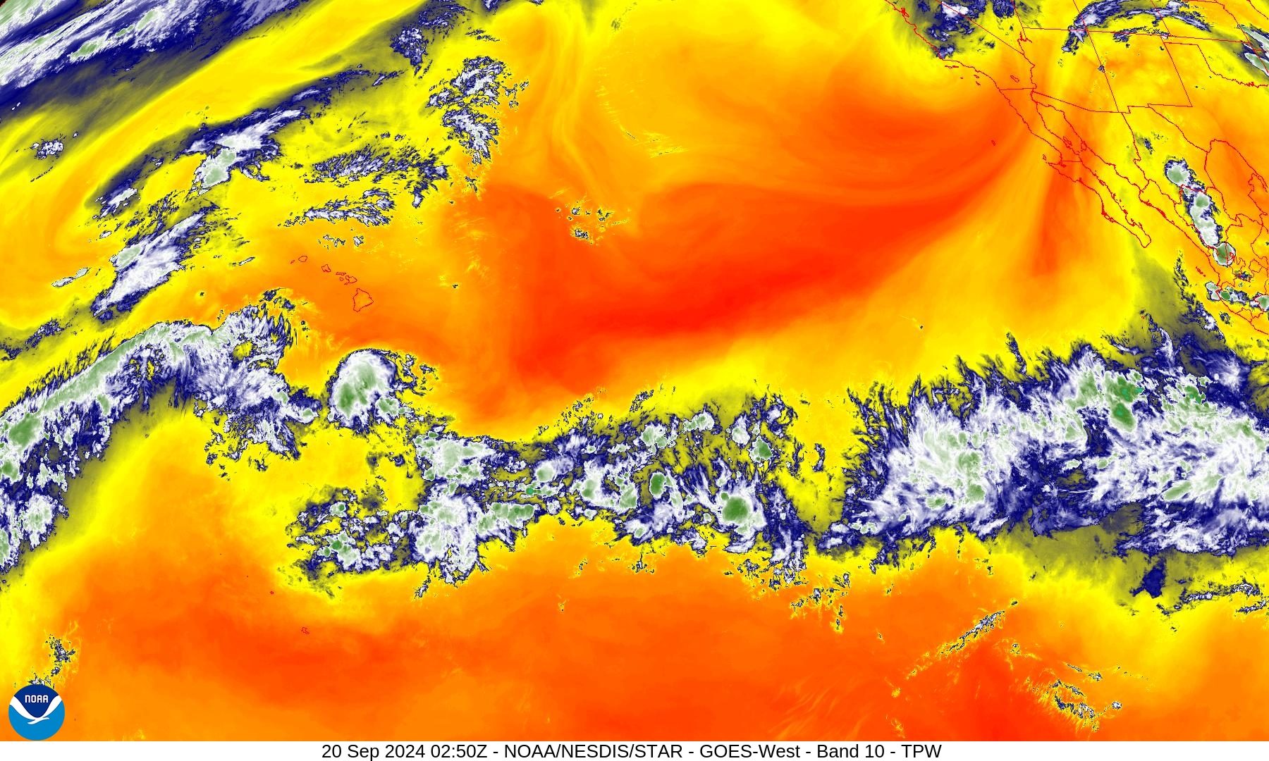 Band 10 - 7.3 µm - Lower-level Water Vapor - IR - 20 Sep 2024 - 0250 UTC