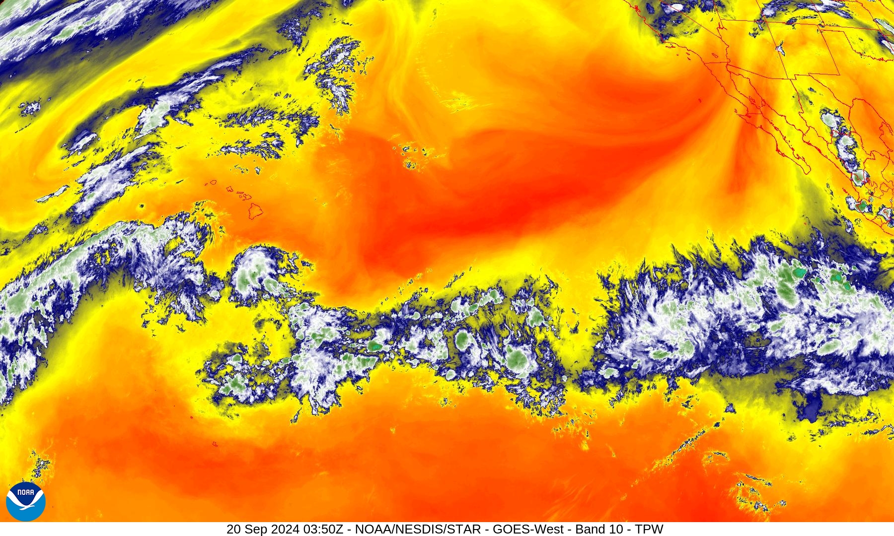 Band 10 - 7.3 µm - Lower-level Water Vapor - IR - 20 Sep 2024 - 0350 UTC