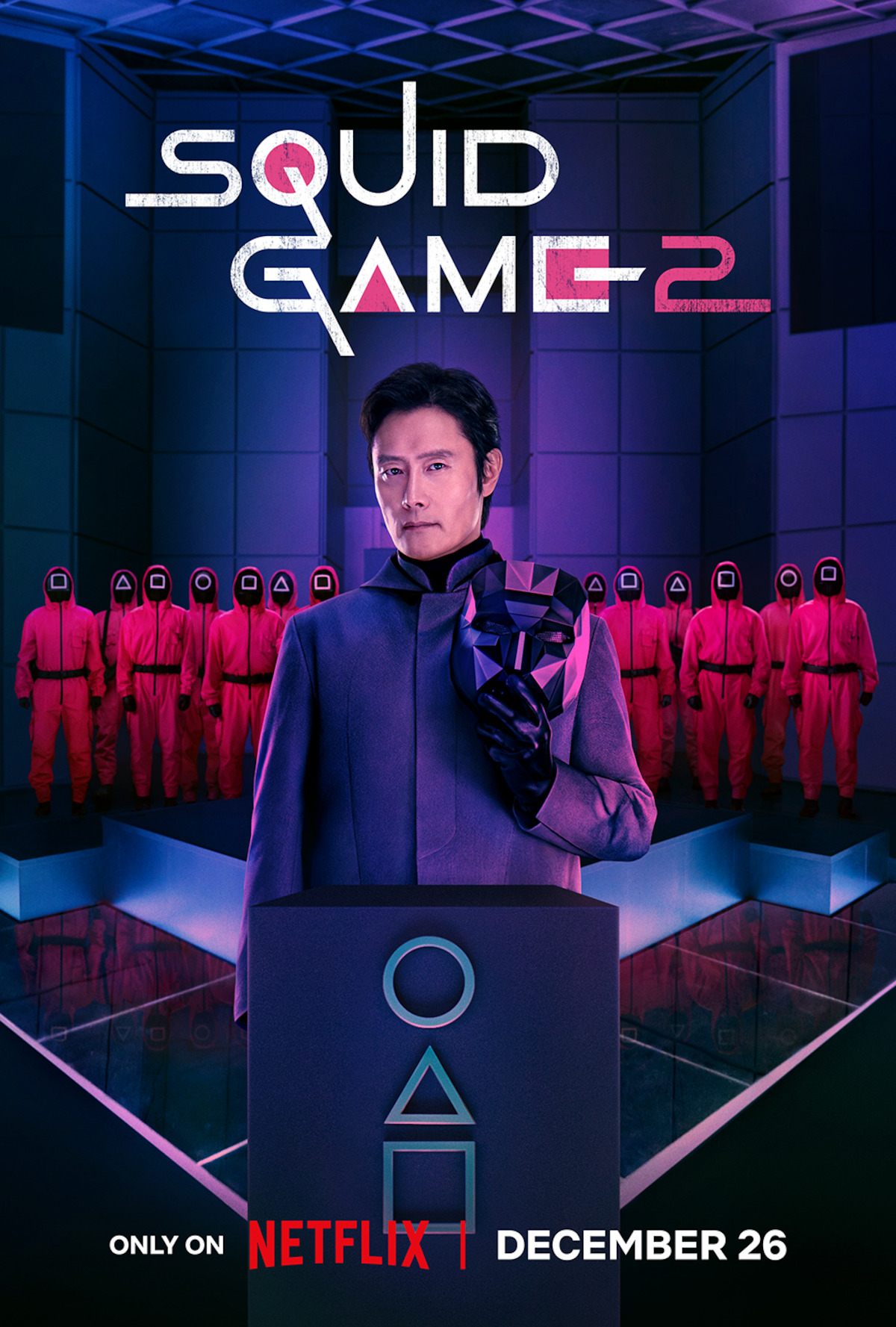 Key art for ‘Squid Game’ Season 2 featuring Lee Byung-hun as Front Man