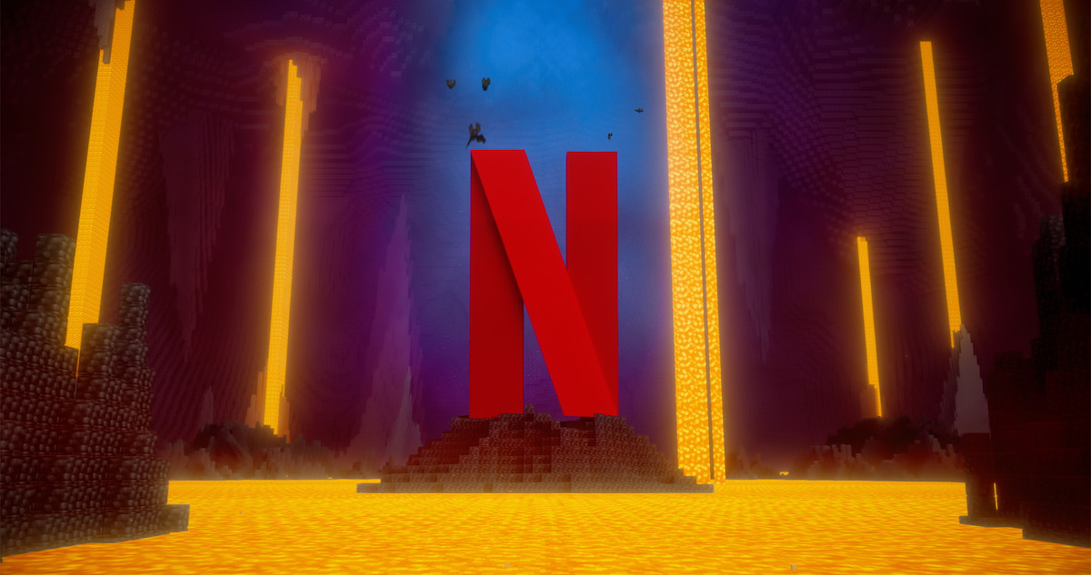 The Netflix ‘N’ in the ‘Minecraft’ world