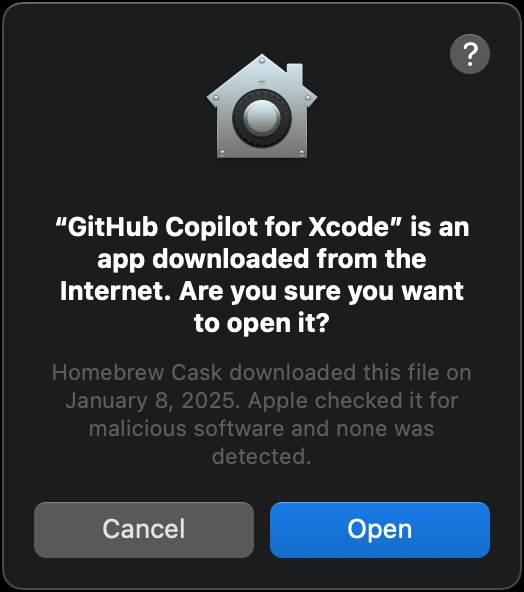 Screenshot of MacOS download permission request