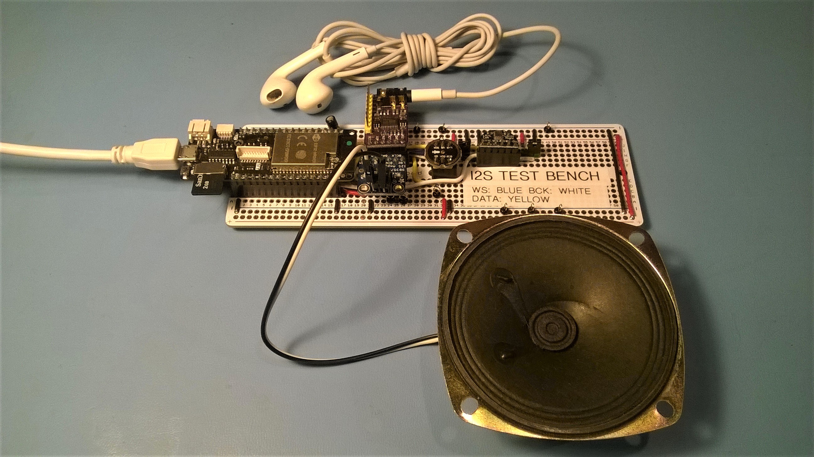 I2S Test Fixture - Lolin D32 Pro (SPIRAM version)