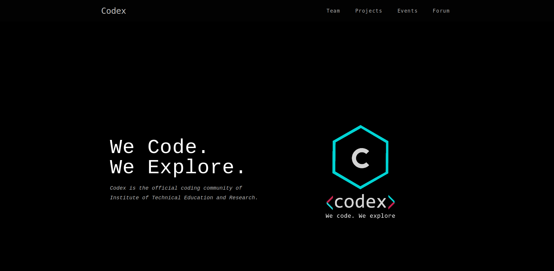 home page screenshot