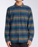 Billabong Coastline Flannel in Blue Woven Shirt