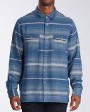 Offshore Long Sleeve Flannel in Blue Shirt