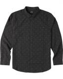 Billabong All Day Jacquard Long Sleeve in Black Woven Shirt